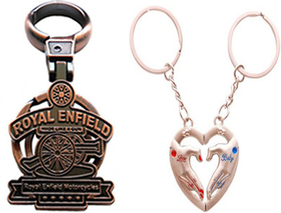 

MGP Fashion Royal Enfield With Couple Key Chain-701 Locking Key Chain(Multicolor)