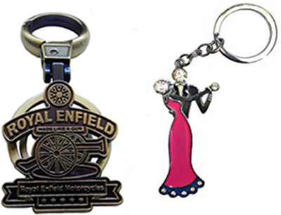 

MGP Fashion Royal Enfield With Couple Key Chain-730 Locking Key Chain(Multicolor)