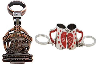 

MGP Fashion Royal Enfield With Couple Key Chain-736 Locking Key Chain(Multicolor)