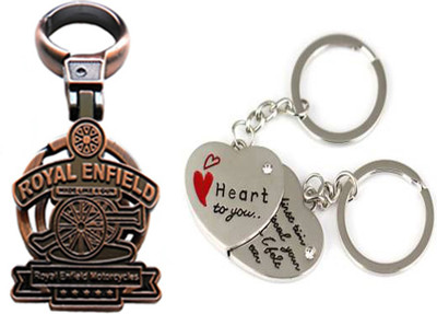 

MGP Fashion Royal Enfield With Couple Key Chain-715 Locking Key Chain(Multicolor)