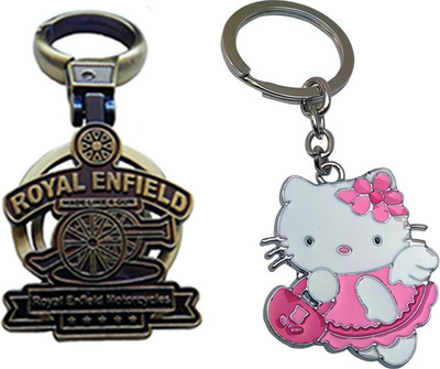 

MGP Fashion Royal Enfield With Cartoon Key Chain-673 Locking Key Chain(Multicolor)