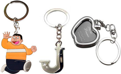 

MGP Fashion Cartoon With Alphabets And Black Aple Photo Frame Key Chain-790 Locking Key Chain(Multicolor)