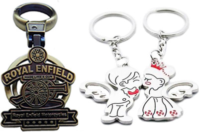 

MGP Fashion Royal Enfield With Couple Key Chain-748 Locking Key Chain(Multicolor)