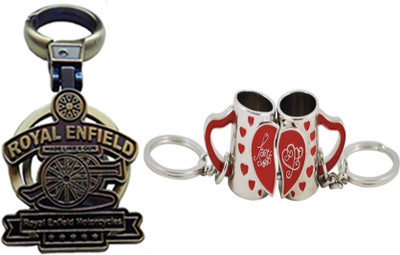 

MGP Fashion Royal Enfield With Couple Key Chain-737 Locking Key Chain(Multicolor)