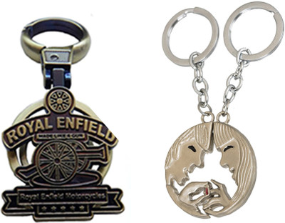 

MGP Fashion Royal Enfield With Couple Key Chain-751 Locking Key Chain(Multicolor)