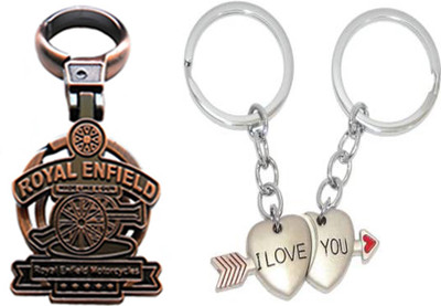 

MGP Fashion Royal Enfield With Couple Key Chain-749 Locking Key Chain(Multicolor)