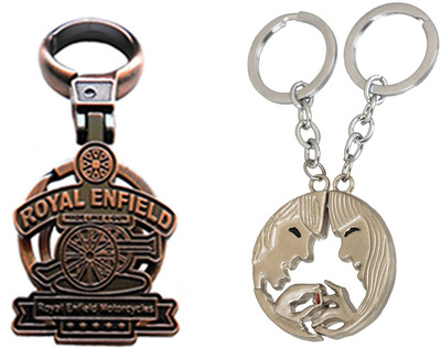 

MGP Fashion Royal Enfield With Couple Key Chain-757 Locking Key Chain(Multicolor)