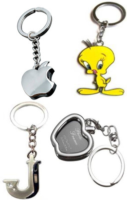 

MGP Fashion Cartoon Alphabets Ale shape Key chain combo-814 Locking Key Chain(Multicolor)