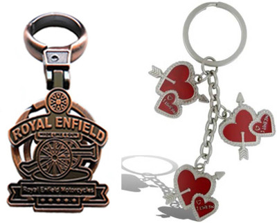 

MGP Fashion Royal Enfield With Couple Key Chain-680 Locking Key Chain(Multicolor)