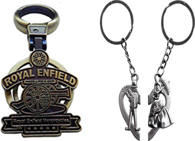 

MGP Fashion Royal Enfield With Couple Key Chain-755 Locking Key Chain(Multicolor)