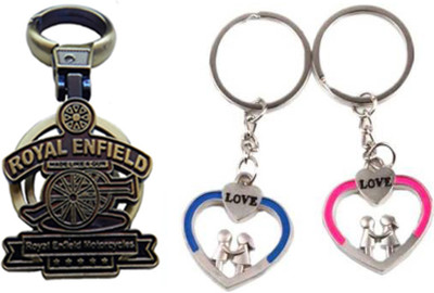 

MGP Fashion Royal Enfield With Couple Key Chain-698 Locking Key Chain(Multicolor)