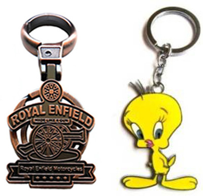 

MGP Fashion Royal Enfield With Cartoon Key Chain-676 Locking Key Chain(Multicolor)