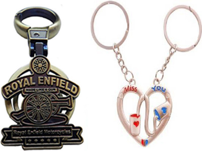 

MGP Fashion Royal Enfield With Couple Key Chain-682 Locking Key Chain(Multicolor)