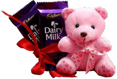 

Innovative Valentine Teddy with Chocolate Bars(Pack of 3, 26 g)