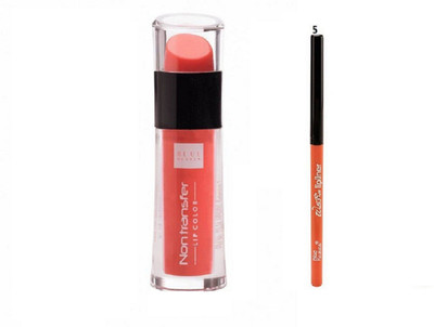 

Blue Heaven non transfer lipstick -sunset orange with 05 walk free lip liner(Set of 2)