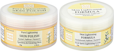 

Auravedic Skin Lightening Polish & Formula (Set Of 2)(Set of 2)