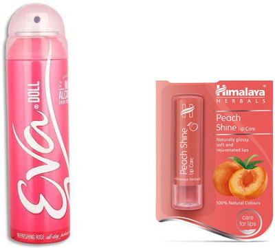 Himalaya peach shine lip balm, eva deo(Set of 2)