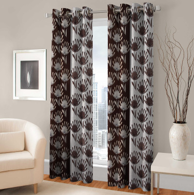 Fabaron Polyester Window Curtain 153 cm (4.9ft) Single Curtain(Printed Brown) available at flipkart for Rs.199