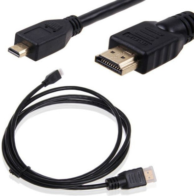 

Pashay High Speed Micro HDMI Male to HDMI Male Cable HDMI Cable(Ultrabook, HDTV, Tablet, Black)