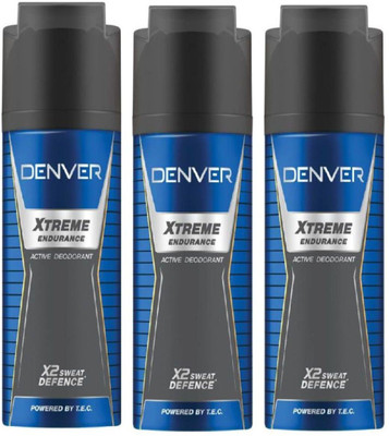 

Denver edurance Deodorant Spray - For Men(450 ml, Pack of 3)