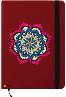 

Hamee A6 Notebook(Happy Diwali Special A6 Notebook Red Leather Rangoli Pattern, Red)