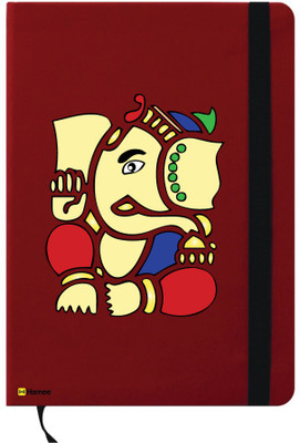 

Hamee A6 Notebook(Happy Diwali Special A6 Notebook Red Leather Ganesh Ji Stensil, Red)
