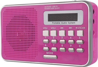 

Yuvan BIT SM - 74 USB/ SD Player Mini FM Radio(Pink)