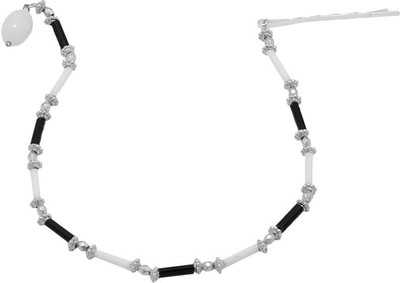 

Voylla Silver-Tone Beaded Theme Hair Pin Hair Pin(White)
