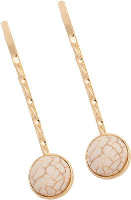 

Voylla White Stone studded Hair Pins Hair Pin(Gold)