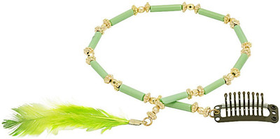 

Voylla Golden And Green Beads Embellished Hair Pin Hair Pin(Green)