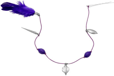 

Voylla Purple Feather Adorned Modern Hair Pin Hair Pin(Silver)