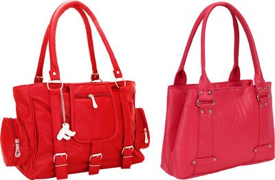 

Lady bar Shoulder Bag(Red, Pink), Pink;red