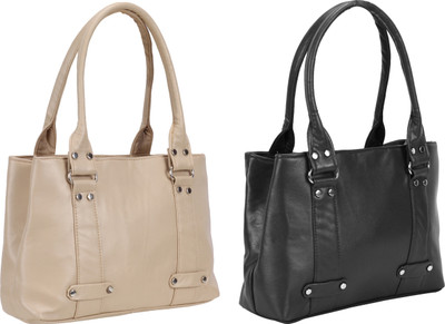

Lady bar Shoulder Bag(Tan, Black), Black;tan