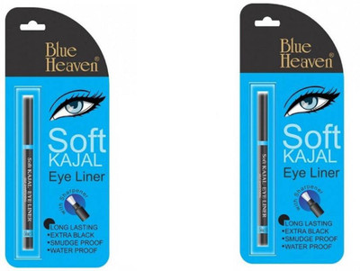 

Blue Heaven soft kajal eye liner setof 2(black, 0.31 g)