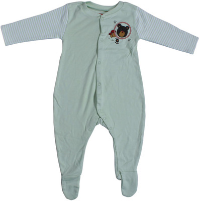 

Indirang Solid Baby Boys Jumpsuit, Green