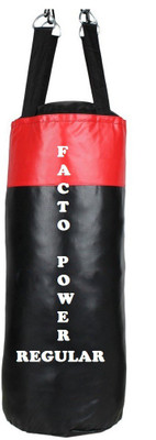 

Facto Power Regular 3.0 Feet Long, SRF - STANDARD Material, Black and Red Color, Unfilled with Hanging Straps Boxing Kit