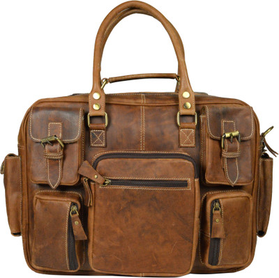 

ALBORZ 15.6 inch Laptop Messenger Bag(Brown), Crazyhorse brown