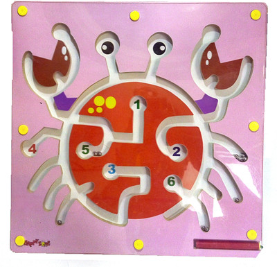 

TALKING GANESHA Wooden Magnetic Maze Puzzle for kids (multicolor)(Multicolor)
