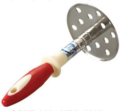 Mantavya Stainless Steel Potato Masher Straight Peeler(Red)
