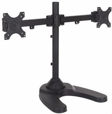 

rife Free Standing Dual LCD Monitor Desk Mount Fully Adjustable Fits Two Screens up to 23", 8 lkg per Arm Capacity, With Optional Grommet Base Desk Mount Monitor Arm