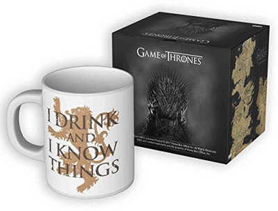 

Redwolf Game Of Thrones - I Drink (Official Licensed) Ceramic Mug(350 ml), Multicolor