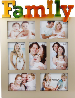 

Archies Frames Acrylic Photo Frame(Gold, 7 Photos)