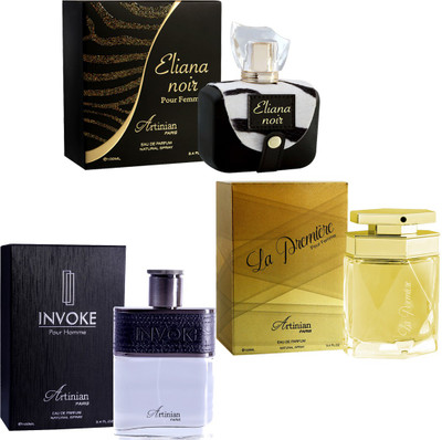 

ARTINIAN PARIS Combo Eliana Noir, Invoke & La Premiere ( Made In France ) Eau de Parfum - 100 ml(For Men & Women)