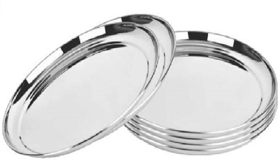 

ARJAN steel Plate Set Dinner Plates(Pack of 6)