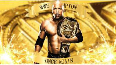 

The Rock WWE ChampioN ON HI QUALITY LARGE PRINT 36X24 INCHES Photographic Paper(36 inch X 24 inch, Rolled)