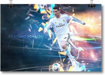 

KumkumArts Cristiano Ronaldo wall Sticker Poster 12 x 18 Inch HD Quality Material Gloss Paper. Paper Print(18 inch X 12 inch, Rolled)