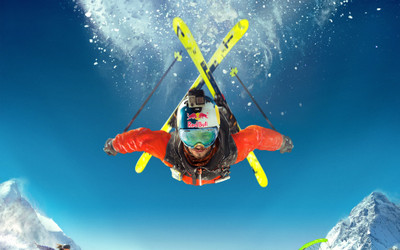 

Steep Skiing 4K 5K ON FINE ART PAPER HD QUALITY WALLPAPER POSTER Fine Art Print(19 inch X 13 inch, Rolled)