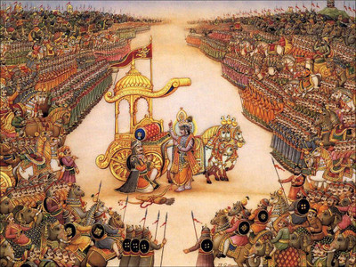 

Bhagavad Gita ON FINE ART PAPER HD QUALITY WALLPAPER POSTER Fine Art Print(19 inch X 13 inch, Rolled)