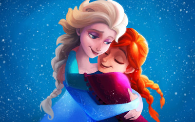 

Frozen Sisters Elsa Anna 4K ON HI QUALITY LARGE PRINT 36X24 INCHES Photographic Paper(36 inch X 24 inch, Rolled)