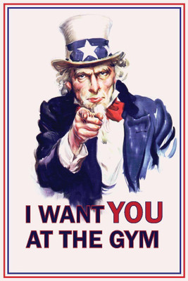 

I want you at GYM ON HI QUALITY LARGE PRINT 36X24 INCHES Photographic Paper(36 inch X 24 inch, Rolled)